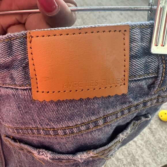 Avec Les Filles Deconstructed Straight Leg Jeans 27 - Picture 9 of 10